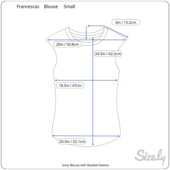 FRANCESCAS | Ivory Beaded Detail Cap Sleeve Blouse Small - Picture 10 of 10